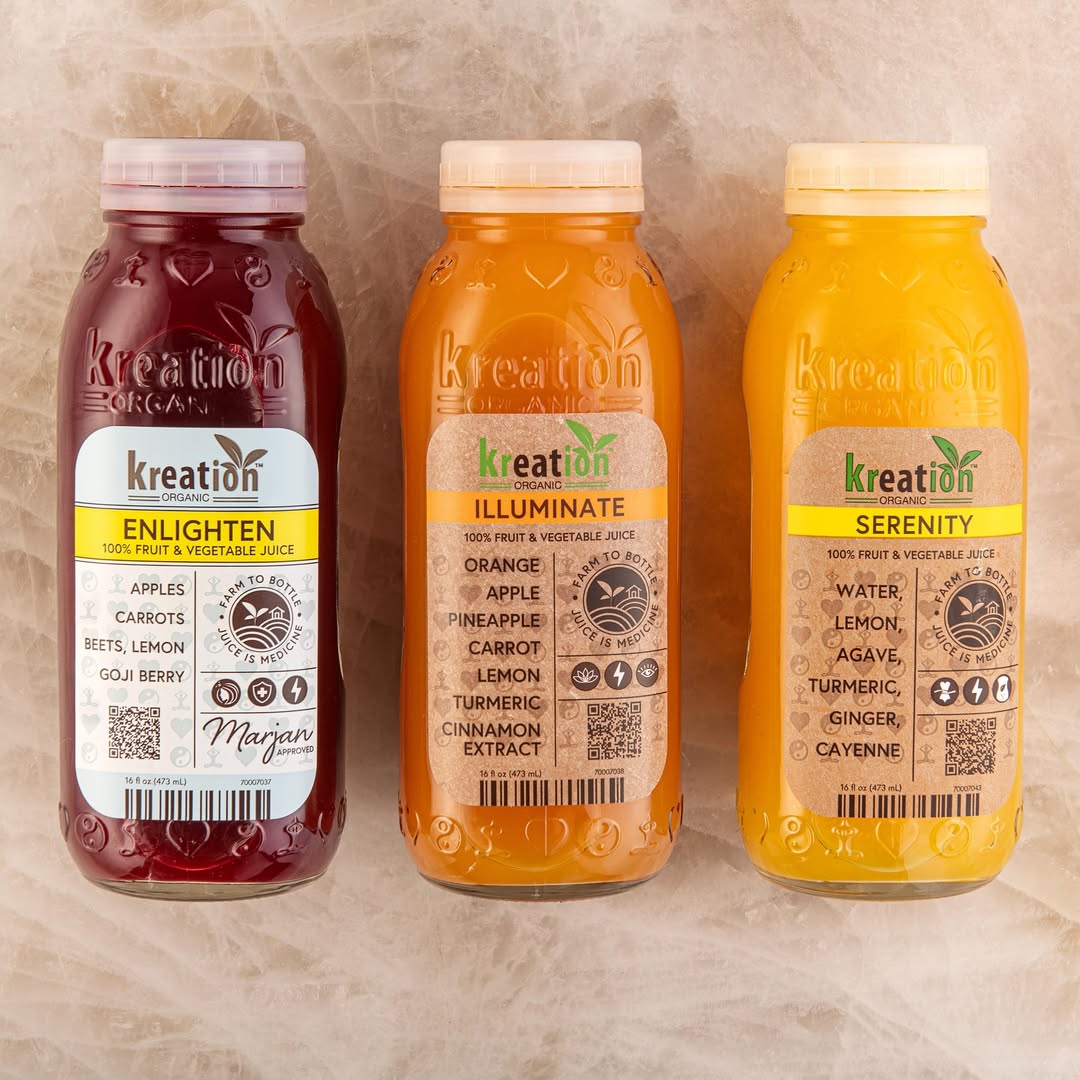 Kreation Organic Juicery juices