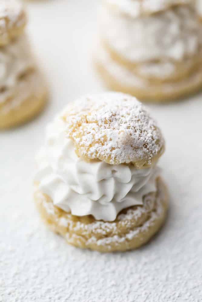 vegan choux cream puffs.