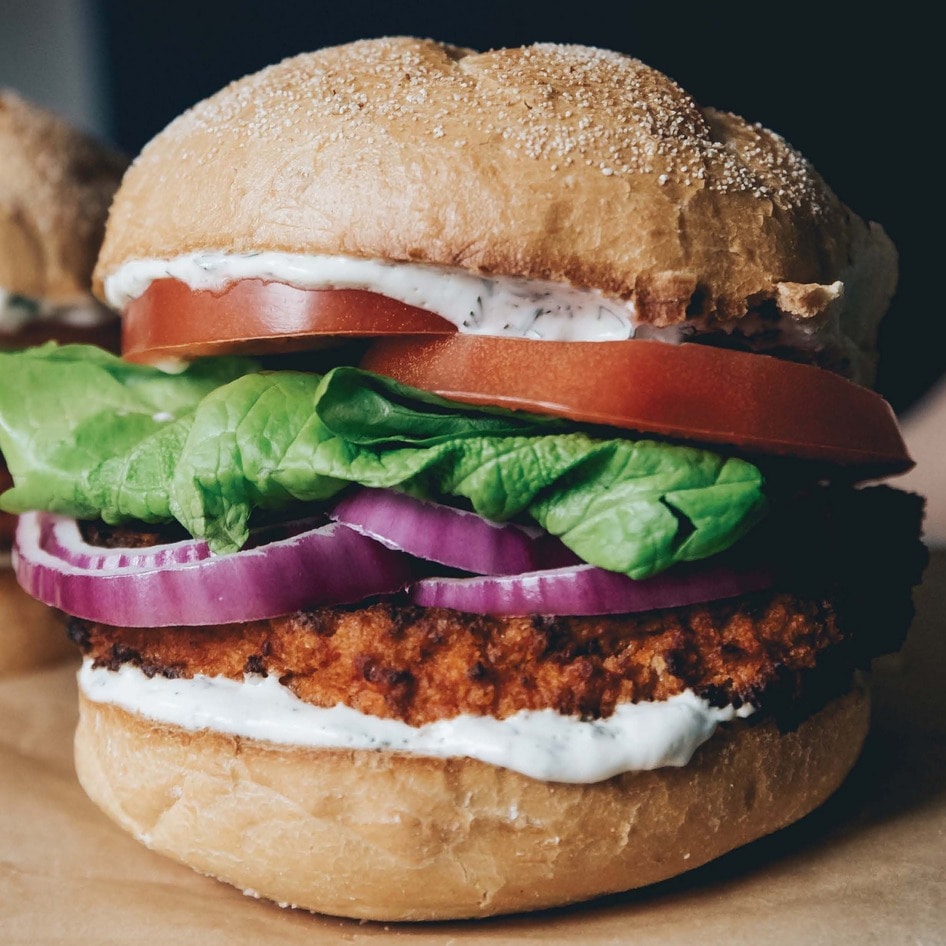 Vegan Buffalo Ranch Cauliflower Sandwich
