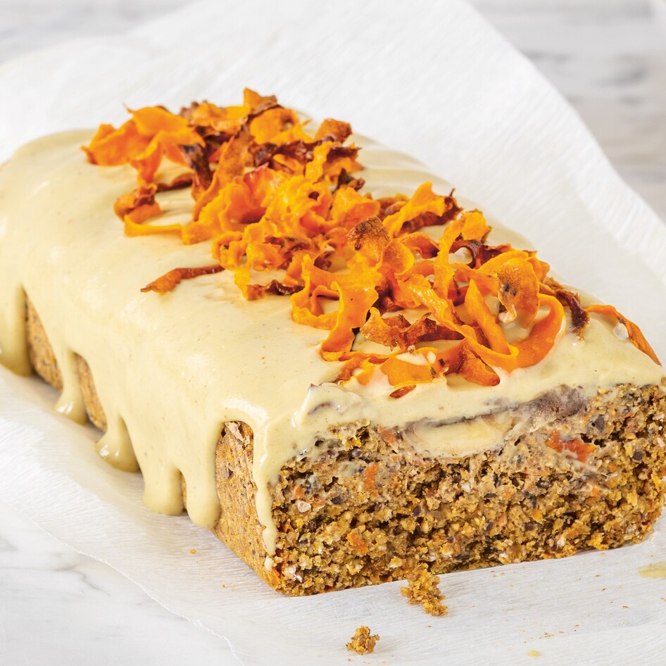 Gluten-Free Carrot Banana Bread With Golden Turmeric Cream