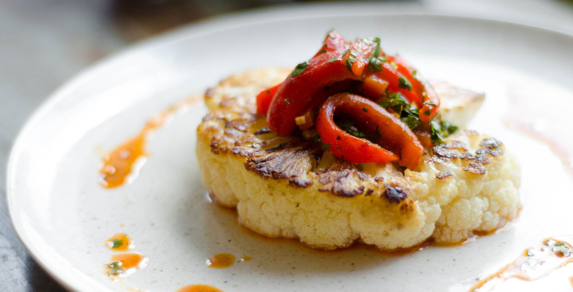 Cauliflower Steaks With Chimichurri Sauce