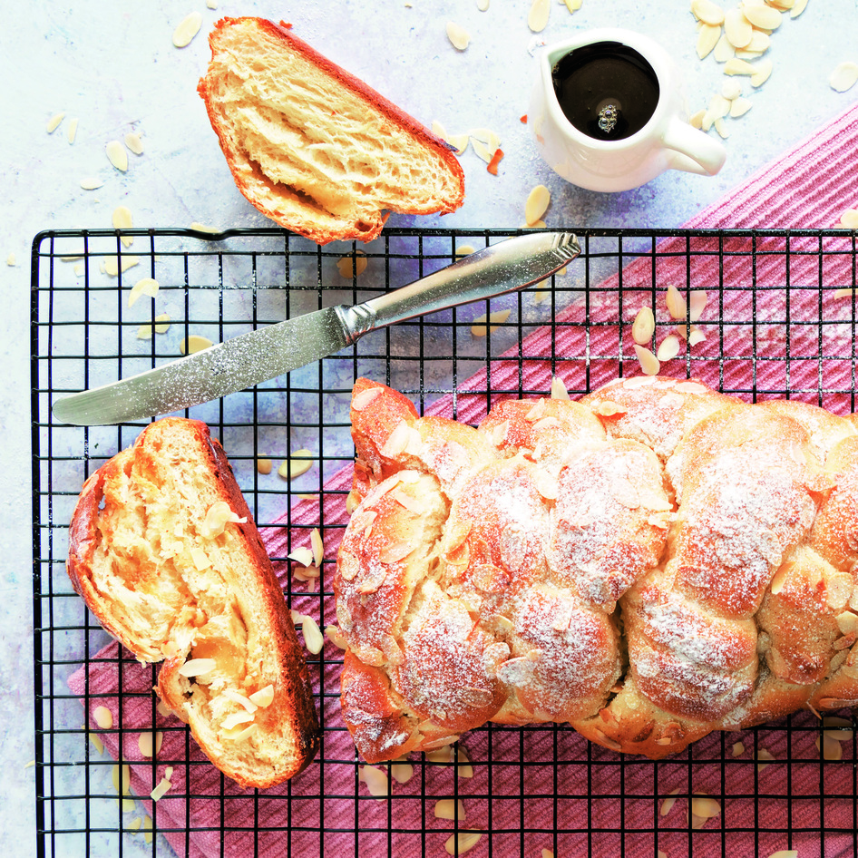 Marzipan-Filled Vegan Challah