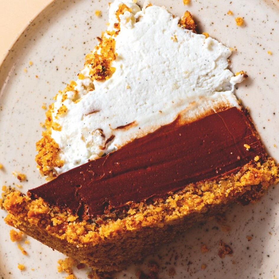 Vegan Chocolate Pretzel Pie With Coconut Whipped Cream