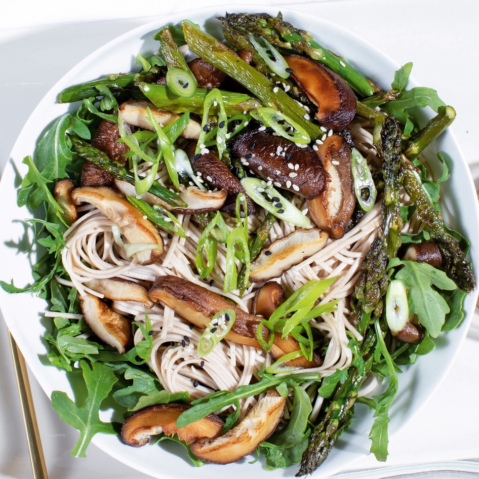 Creamy Mushroom Soba Noodle Bowl