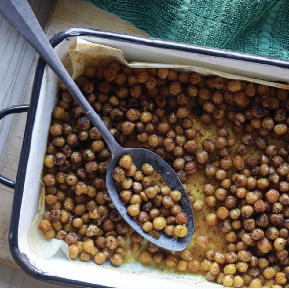 Crunchy Flamin’ Chickpeas