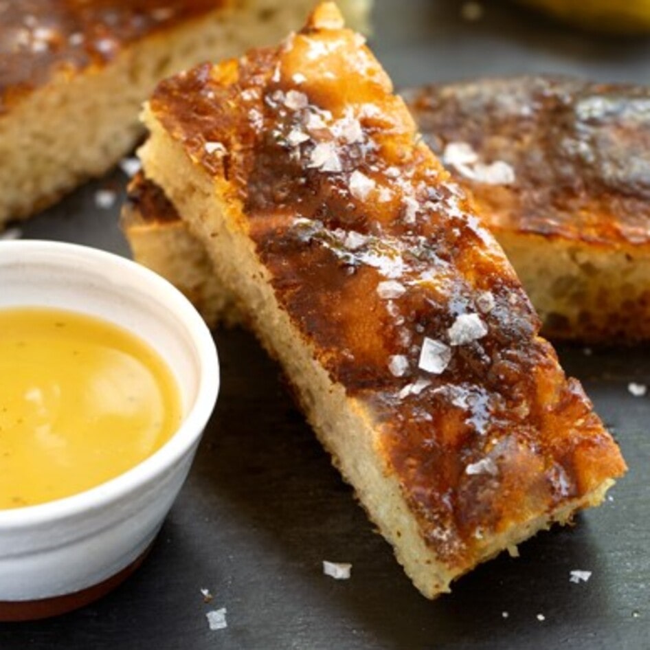 Salty, Yeasted Vegan Pretzel Focaccia